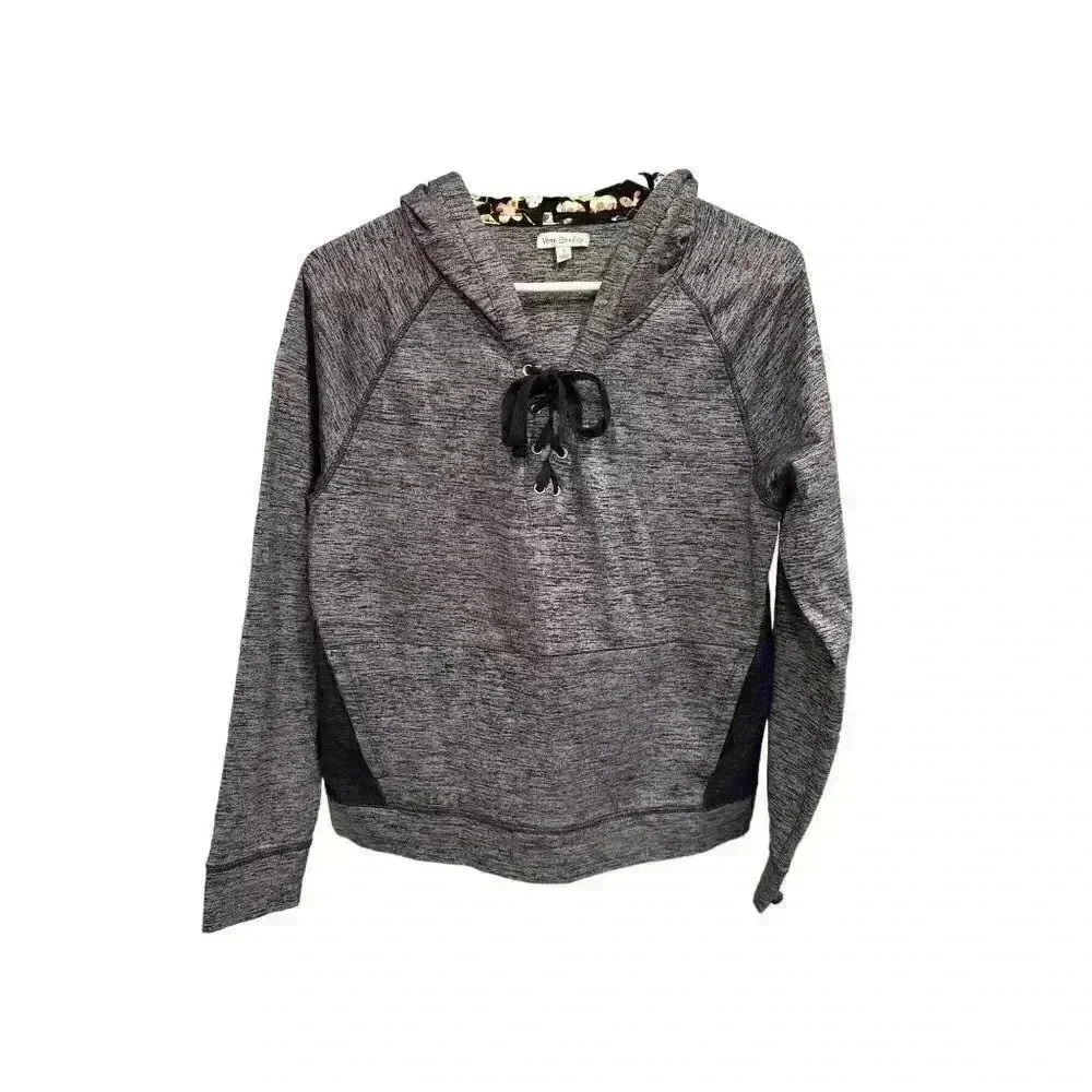 Vera Bradley Gray and Navy Hoodie Size S, Pre-Owned